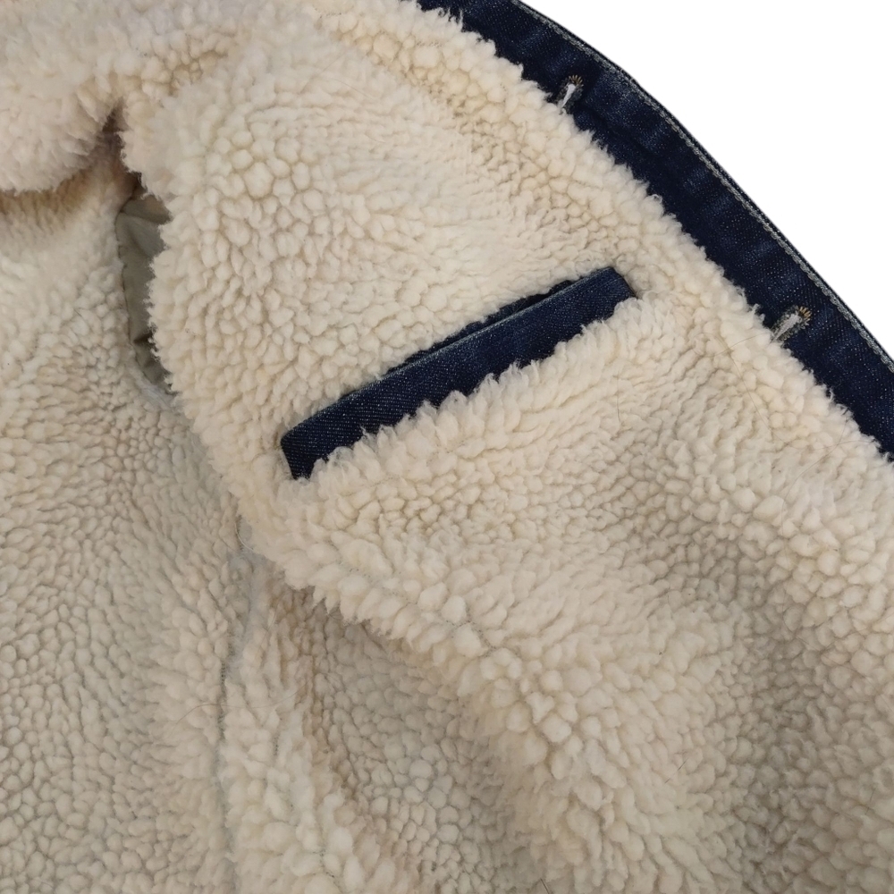Goodfellow & Co Men's Classic Outdoor Blue Denim Sherpa Lined Jacket Size M - Picture 5 of 9